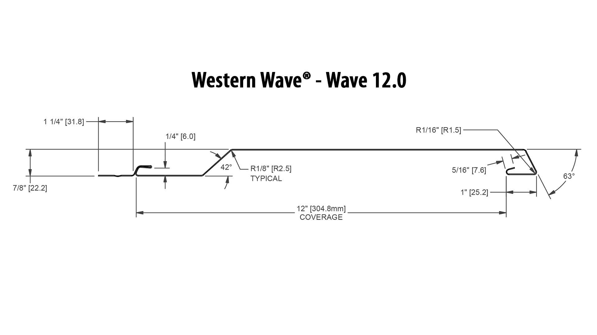 Western Wave - 12.0 Line Drawing
