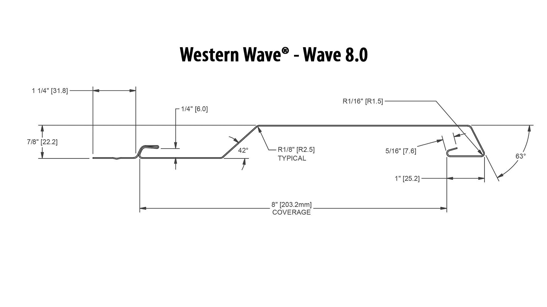 Western Wave - 8.0 Line Drawing